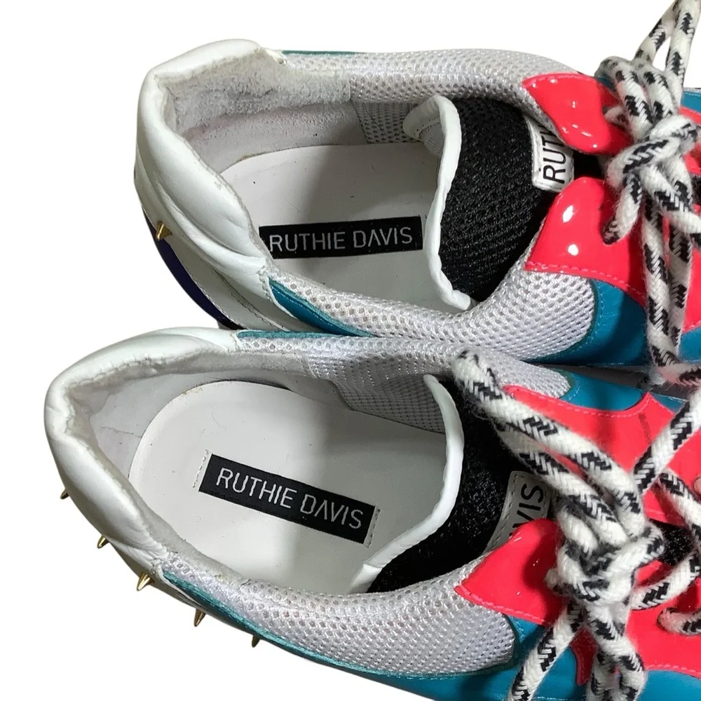 Ruthie Davis Amelia Colorful Platform Low-Top Sneakers